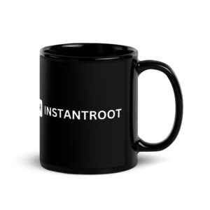 Schwarze glänzende Tasse INSTANTROOT